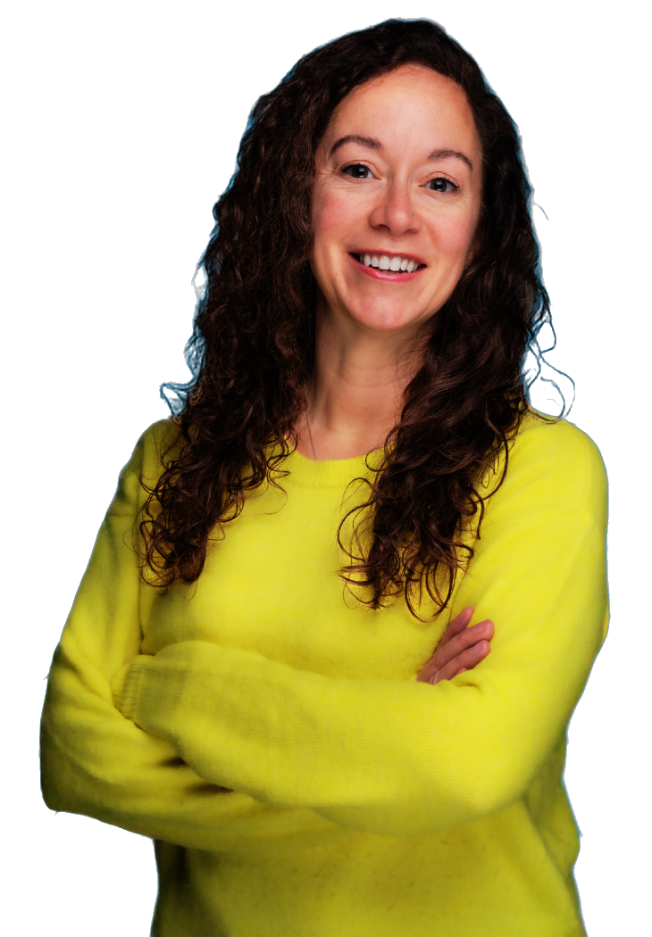Colleen Kelly, The Growth Chick, smiling with arms crossed